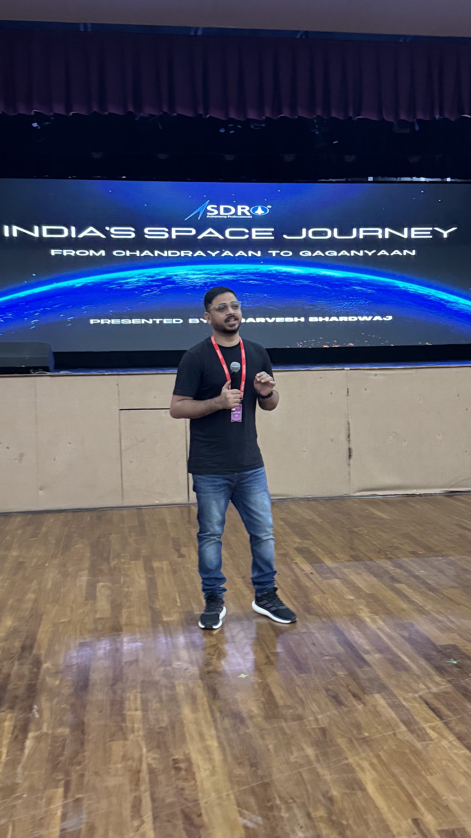 Sarvesh Bhardwaj — ISRO accredited Space Educator, live at Chandrayaan to Gaganyaan event